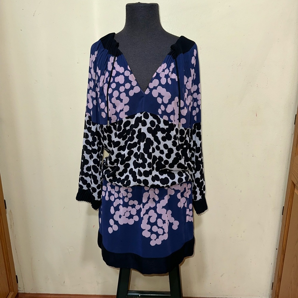 Diane Von Furstenberg Blue and Pink Dress